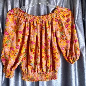 Cupcakes and cashmere floral patterned shirt